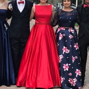 Red Sherri hill prom dress